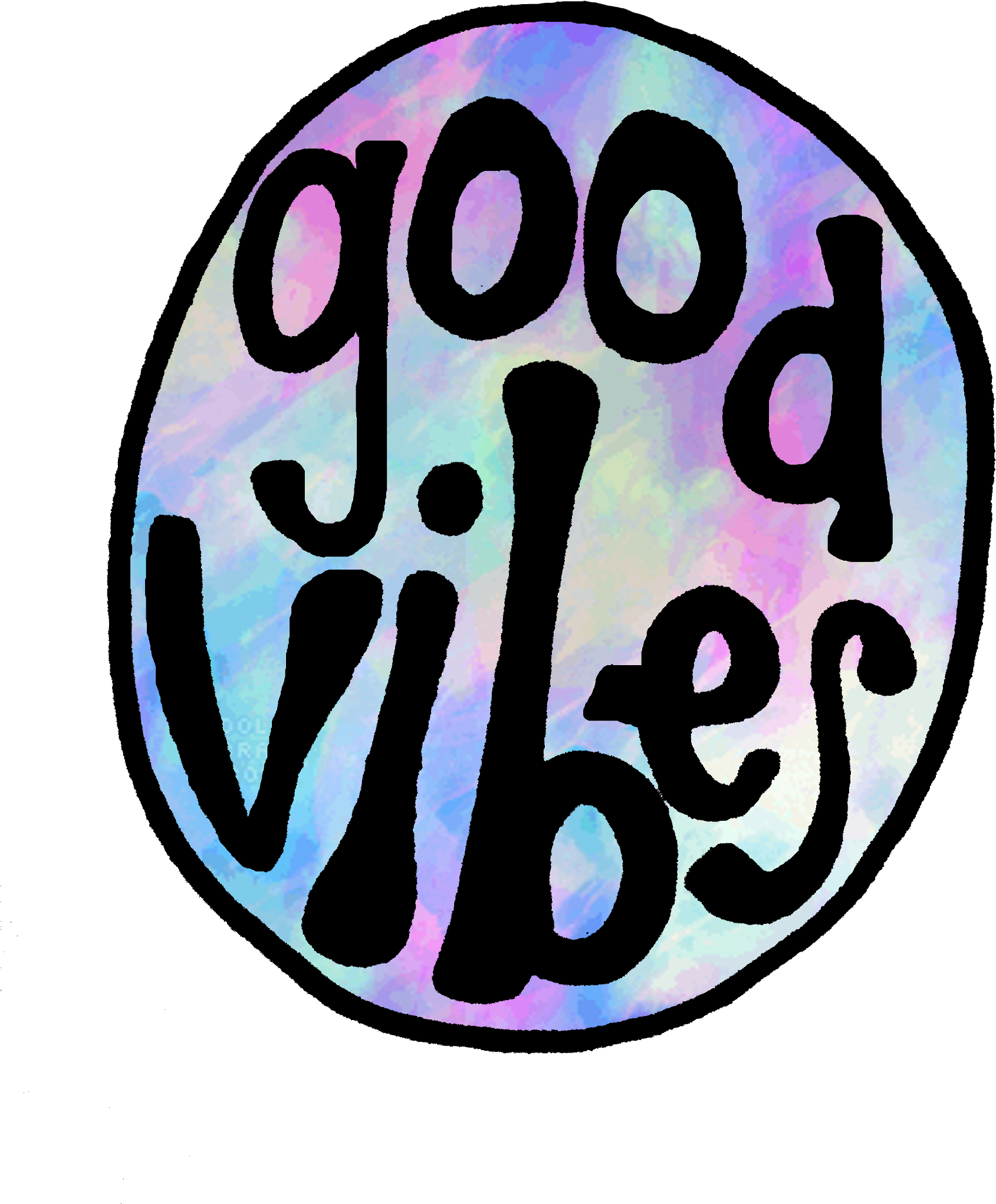 Groovy Good Vibes Watercolor Circle - Watercolor Painting Clipart (2448x3264), Png Download