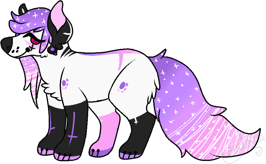 Pastel Goth Dog Auction Open - Pastel Goth Dog Clipart (902x571), Png Download