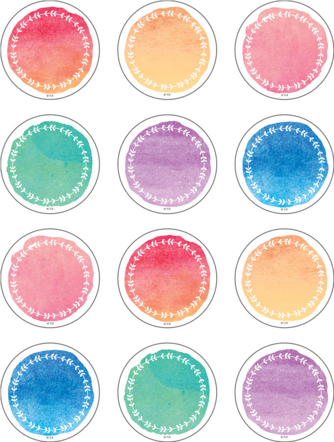 Tcr8973 Watercolor Mini Accents Image - Teacher Created Resources Mini Accents Clipart (900x900), Png Download