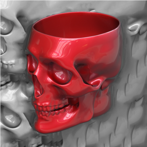 Buy Red Skull Beer Mug - Red Skull Mug Clipart (980x500), Png Download