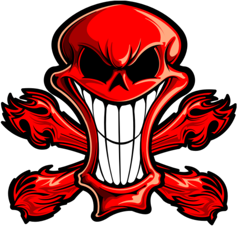Cartoon Skulls Clipart (1024x1024), Png Download