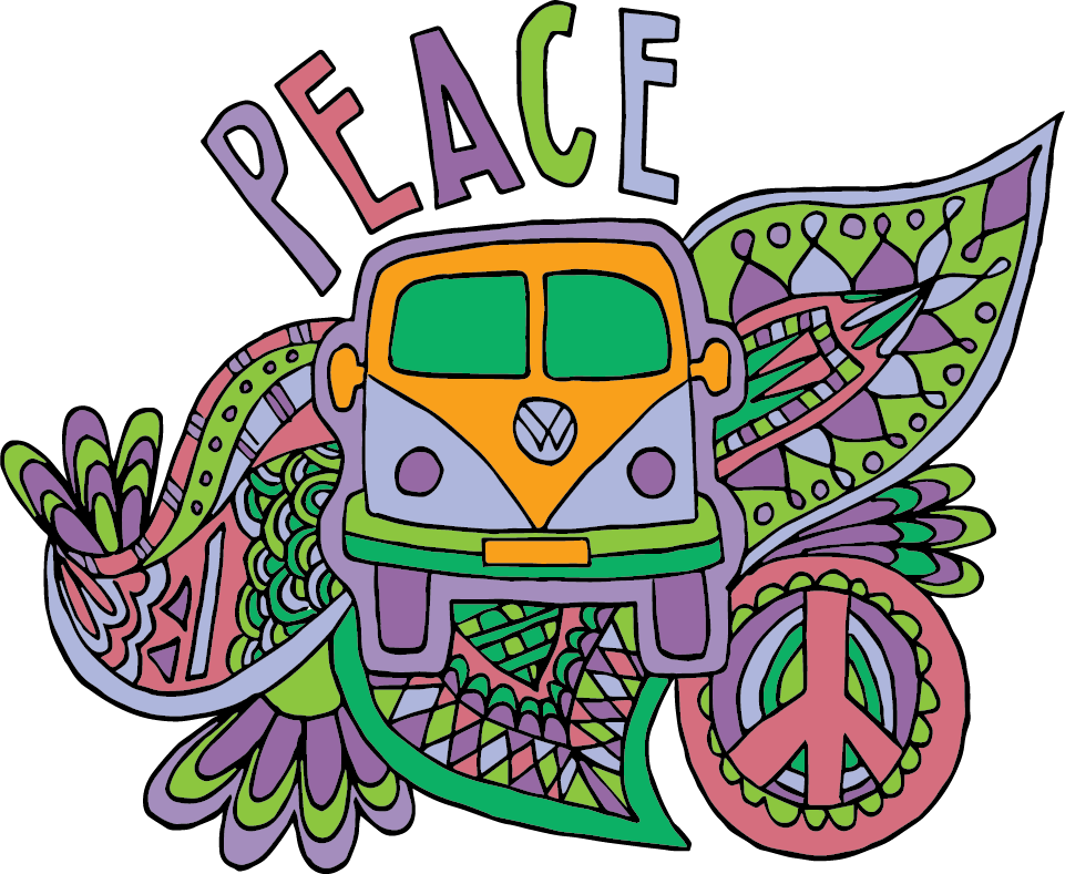 Hippie Png Clipart (961x789), Png Download