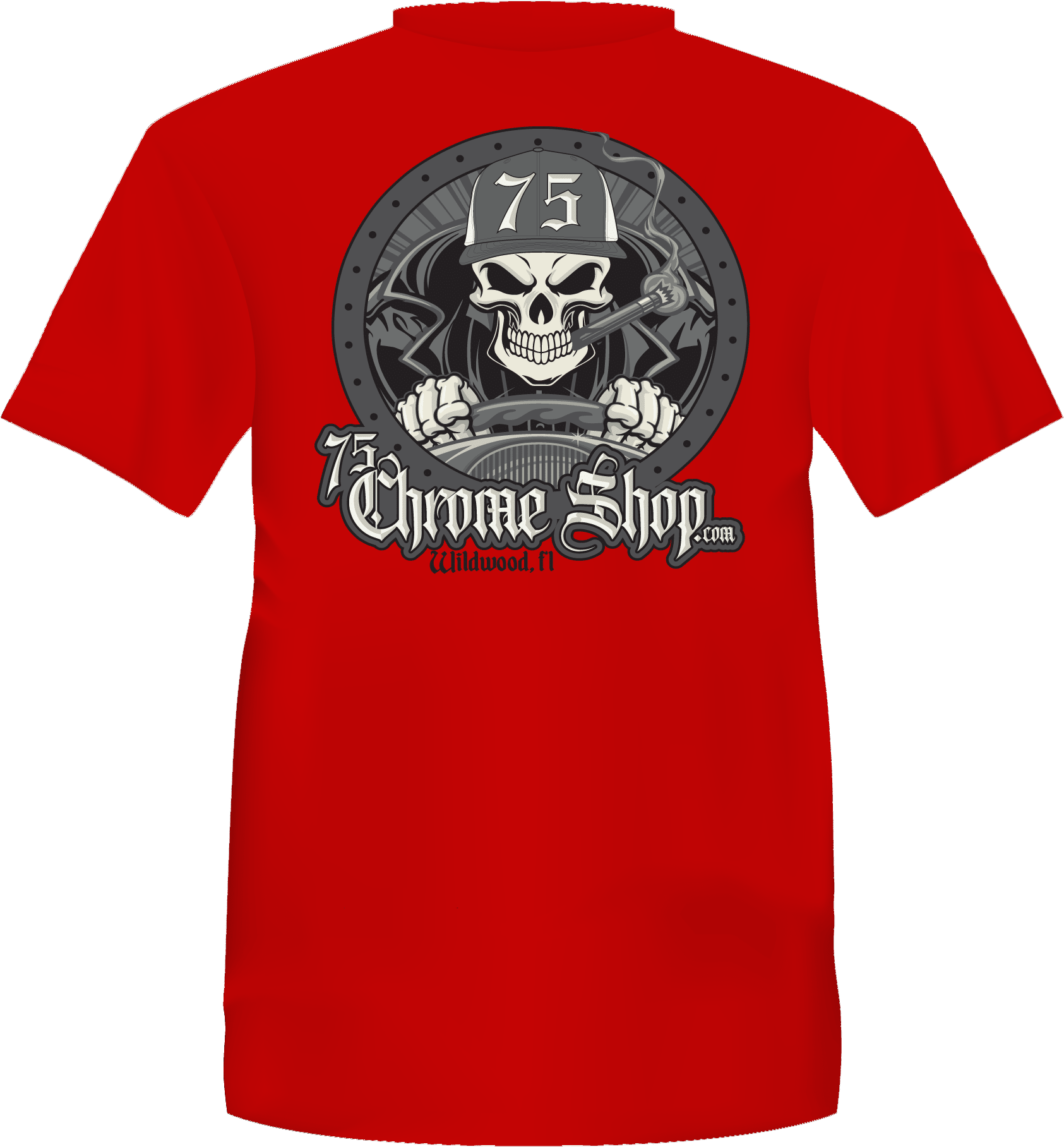 Skull Driver Shirt-red - Skull Clipart (2000x2000), Png Download