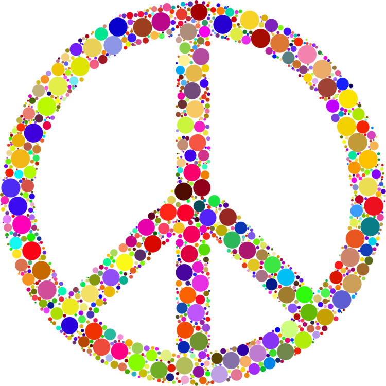Peace Symbols Sign Hippie - Hippie Sign Clipart - Png Download (750x750), Png Download
