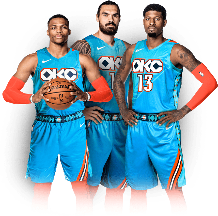 Turquoise, The Color Of Friendship In Native American - Okc City Edition Jersey 2018 Clipart (900x880), Png Download