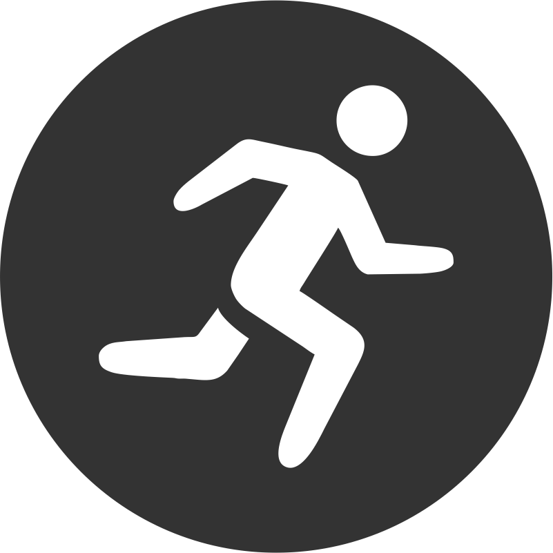 Running Fast Icon - Ios Pedometer Clipart (801x801), Png Download