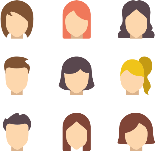 Hairstyles - Hair Styles Icons Clipart (600x564), Png Download