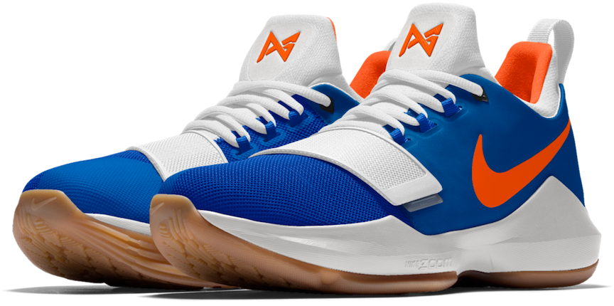 Nikeid Pg 1 Okc Thunder Colors - New Pg 13 Shoes Clipart (900x555), Png Download