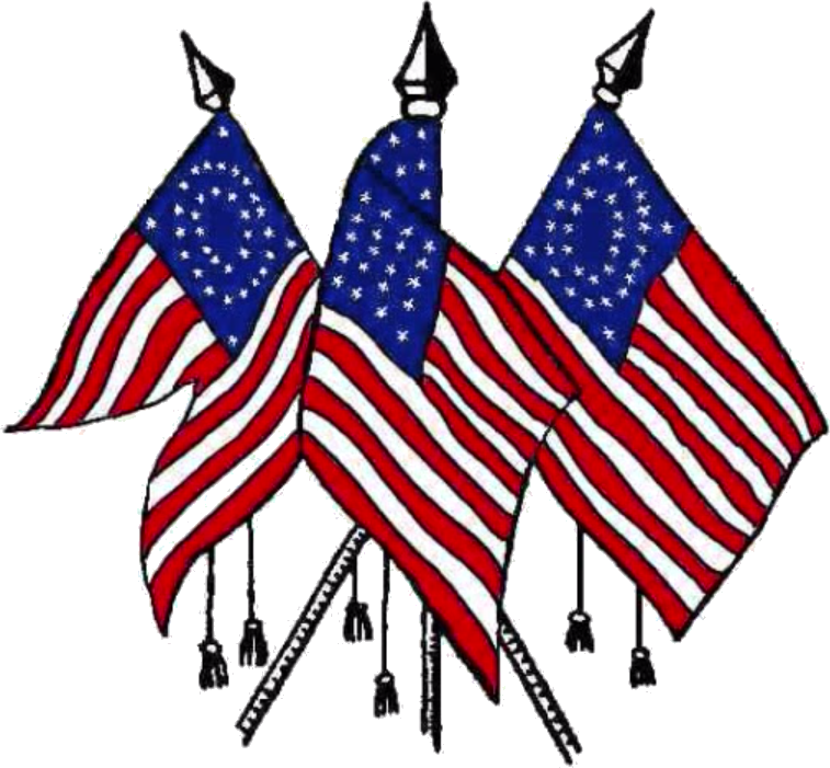 Flags Of The United States Of America In The American - Civil War Flags Png Clipart (757x701), Png Download