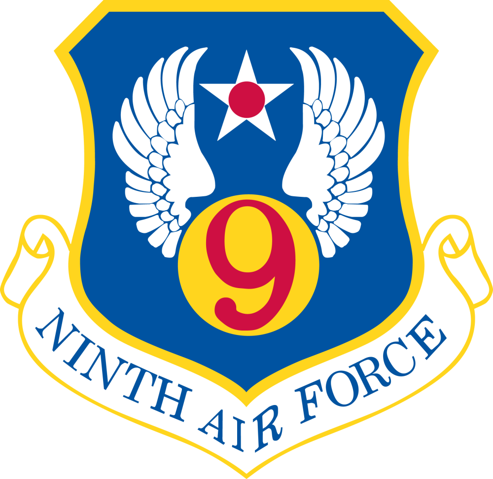 Ninth Air Force - 9th Air Force Logo Clipart (1000x971), Png Download