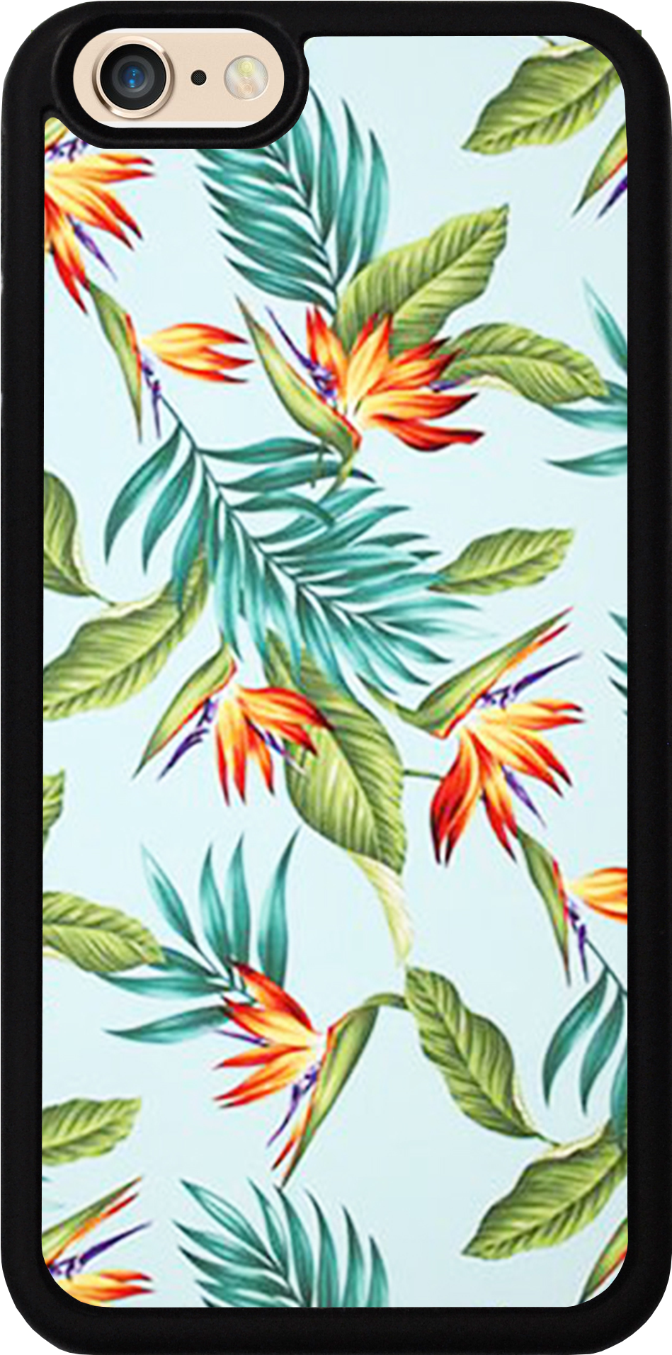 Tropical Flower Pattern Case - Mobile Phone Case Clipart (1141x2028), Png Download