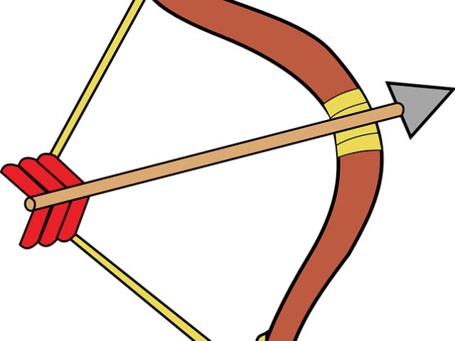 Image Of Bow And Arrow - Archery Bow And Arrow Clipart - Png Download (640x480), Png Download