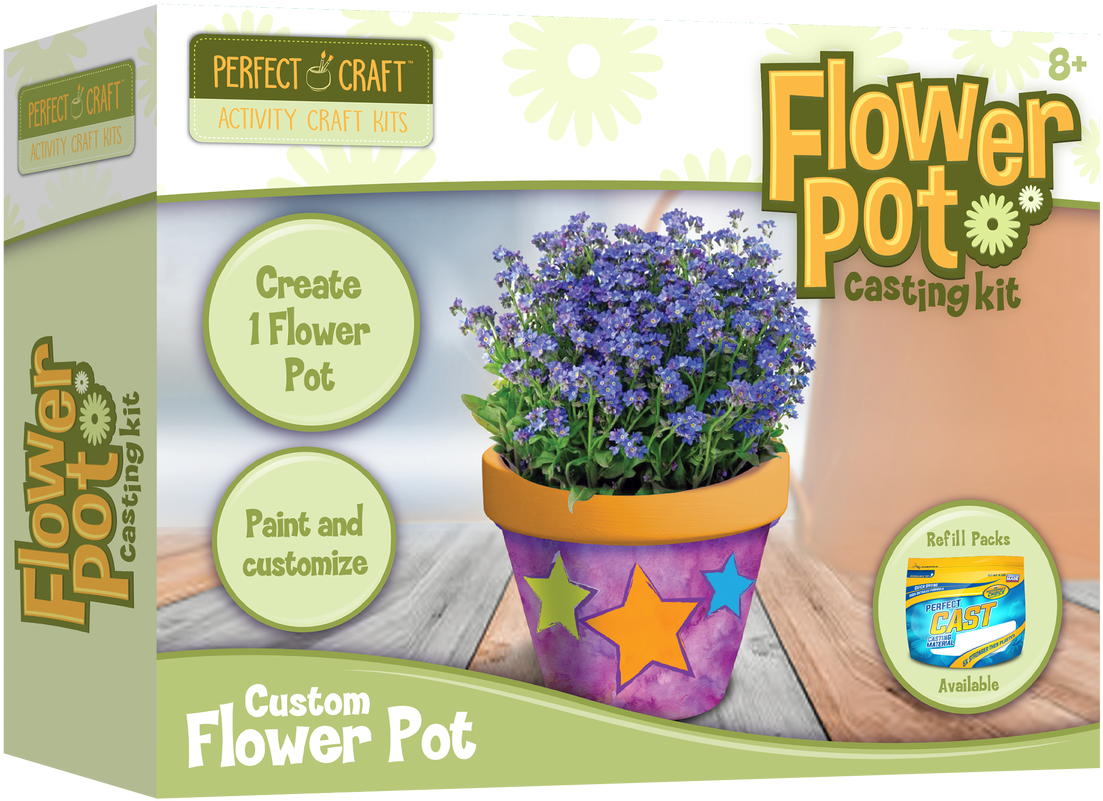 Perfect Flower Pot Casting Kit - Alpine Forget-me-not Clipart (1280x927), Png Download
