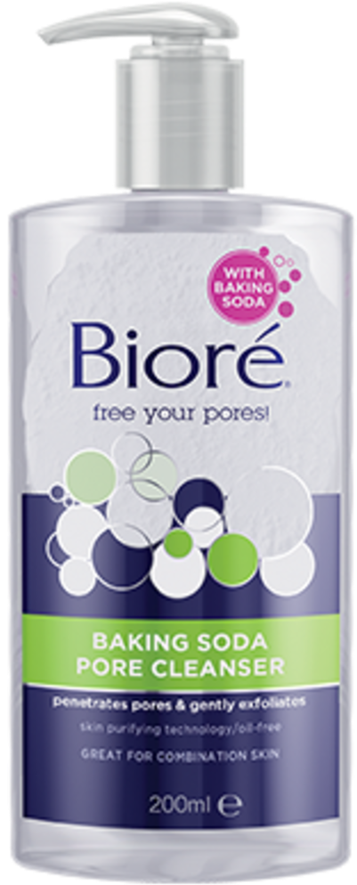 Biore Baking Soda Pore Cleanser - Biore Baking Soda Product Clipart (1000x1000), Png Download
