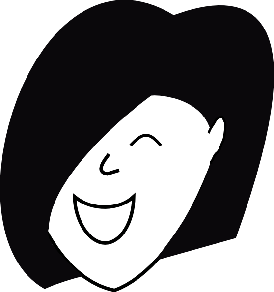 Happy Person Clip Art - Happy Woman's Face Cartoon - Png Download (558x594), Png Download