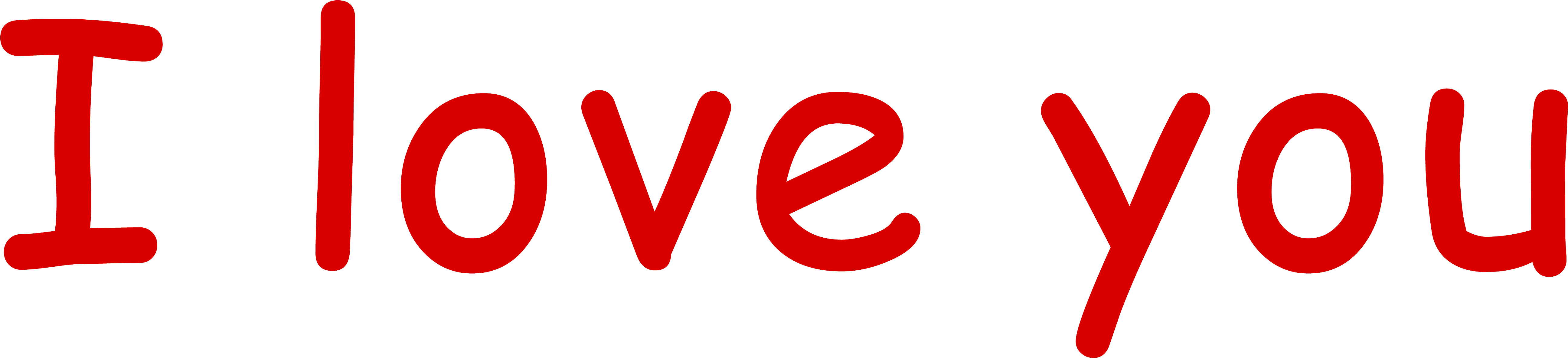 Love You Transparent Background Clipart (6000x3500), Png Download