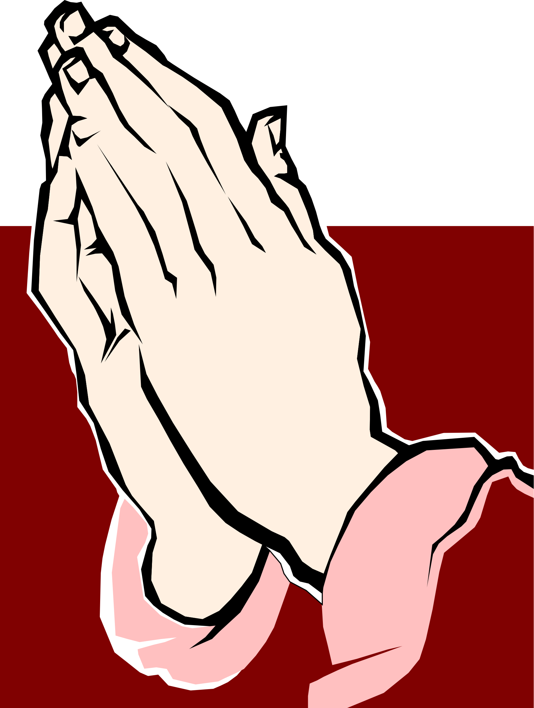 This Free Icons Png Design Of Hands In Prayer Clipart (1813x2400), Png Download