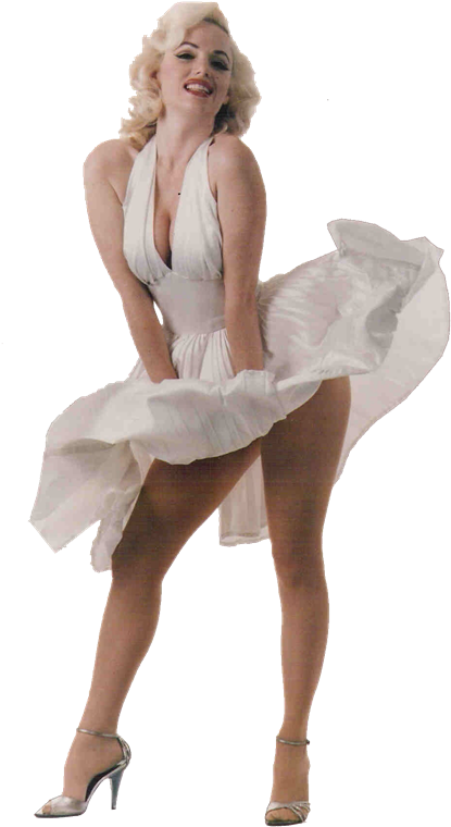 Marilyn Monroe Flowing Dress Clipart (483x800), Png Download