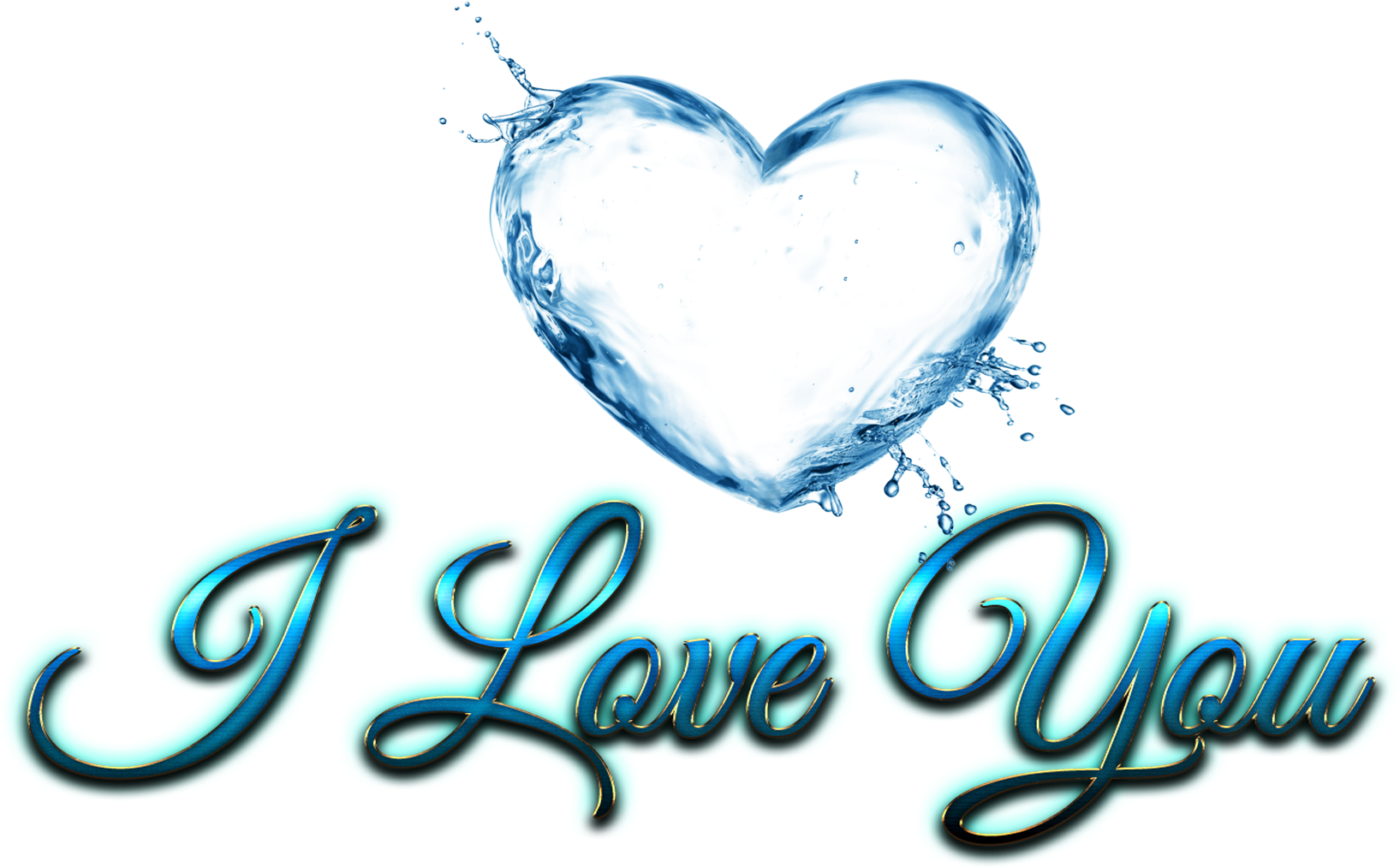 Water Heart Clipart (1920x1200), Png Download