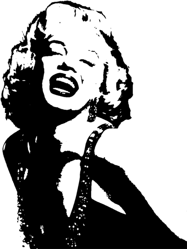 Marilynmonroe Monroe Celebrity Celebrities Shilouette Clipart (1024x1024), Png Download