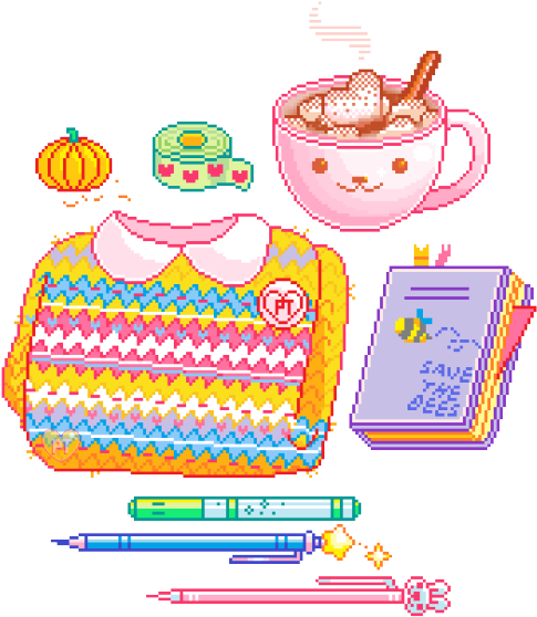 Cute House Clipart Png - School Pixel Tumblr Transparent (500x619), Png Download