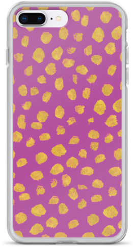 Pink Gold Dots Iphone Case - Mobile Phone Case Clipart (600x600), Png Download