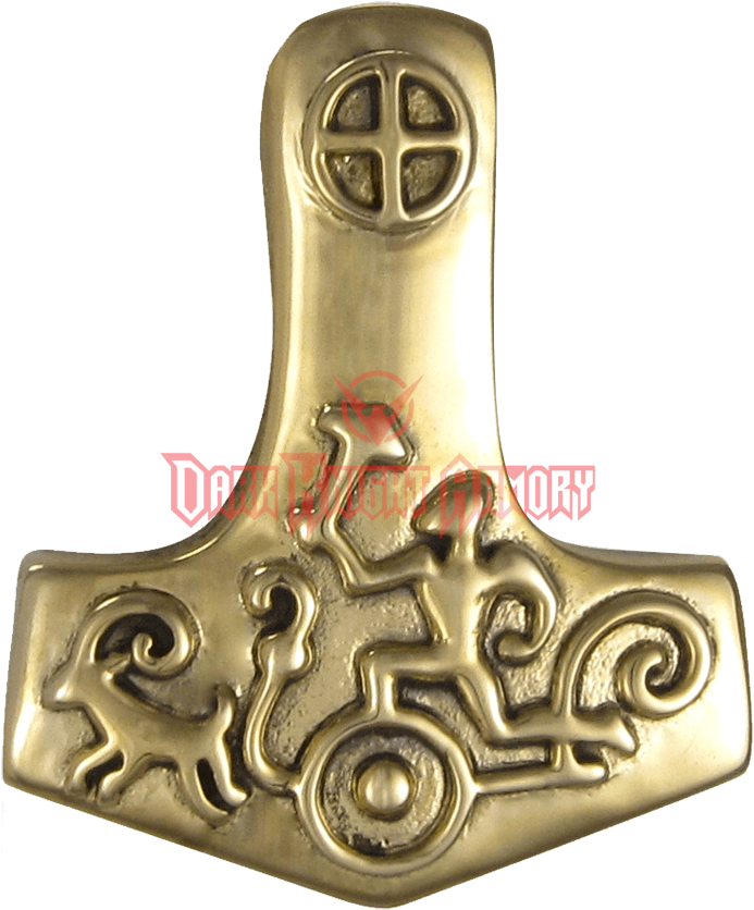 Bronze Petroglyph Thors Hammer Pendant - Mjölnir Clipart (850x850), Png Download