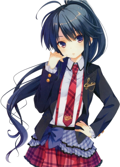 Cute Girl Png Photos - Anime Girl Black Ponytail Clipart (1024x576), Png Download