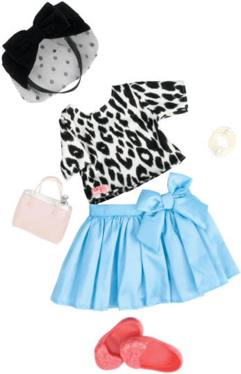 Sweet Memories Leopard Print Retro Outfit For 18-inch - Our Generation Sweet Memories Outfit Clipart (600x600), Png Download