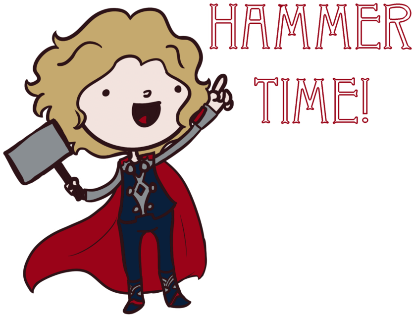 Thor Clipart Thor Helmet - Hammer Time Thor - Png Download (900x675), Png Download