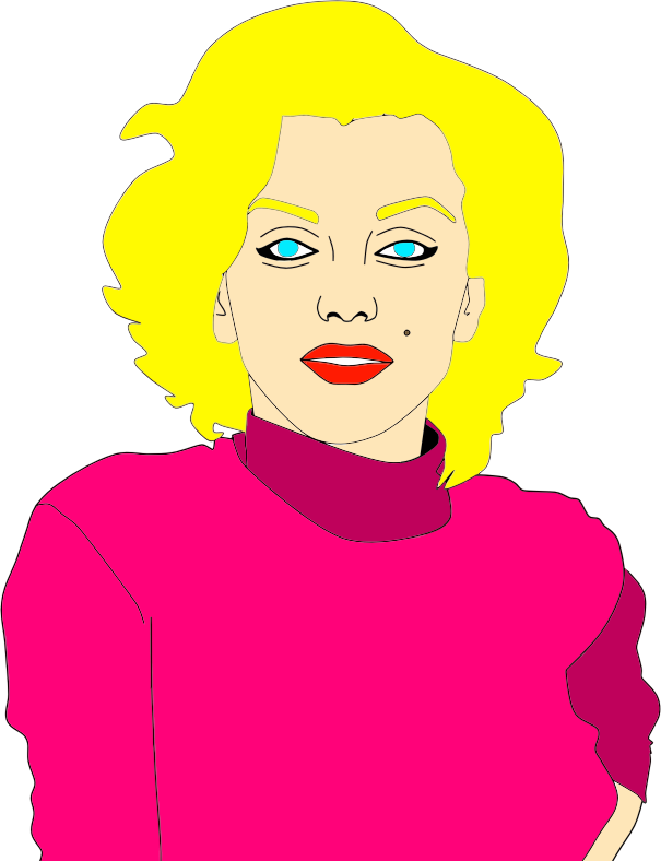 Medium Image - Marilyn Monroe Illüstrasyon Clipart (605x788), Png Download