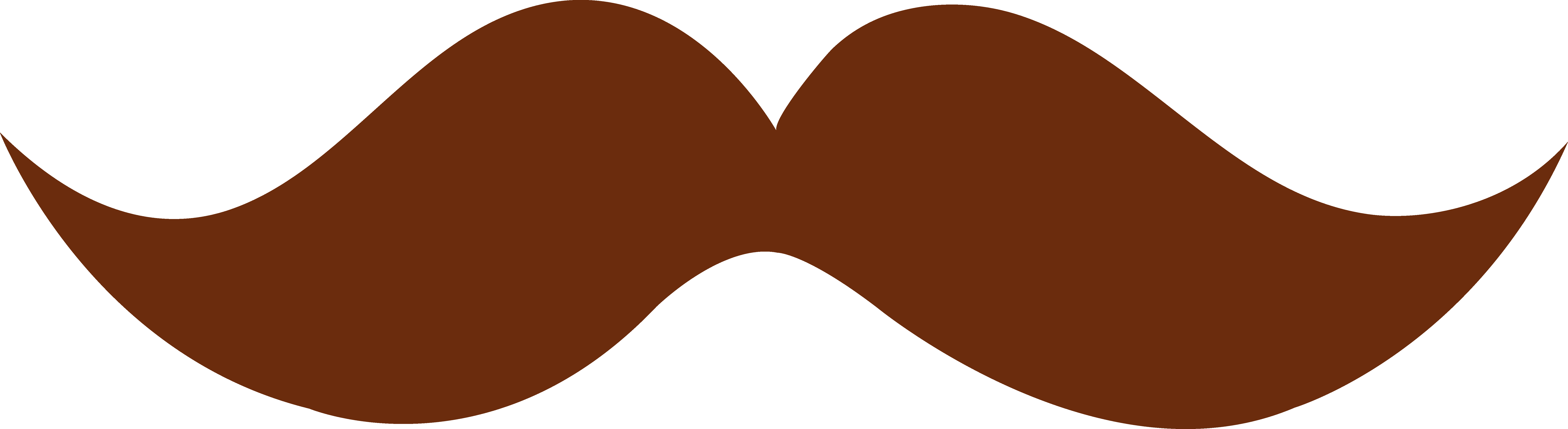 Mustache 20clipart - Brown Moustache - Png Download (8323x2276), Png Download