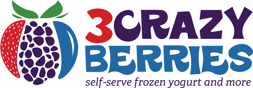 3 Crazy Berries - Logo Berries Clipart (900x368), Png Download