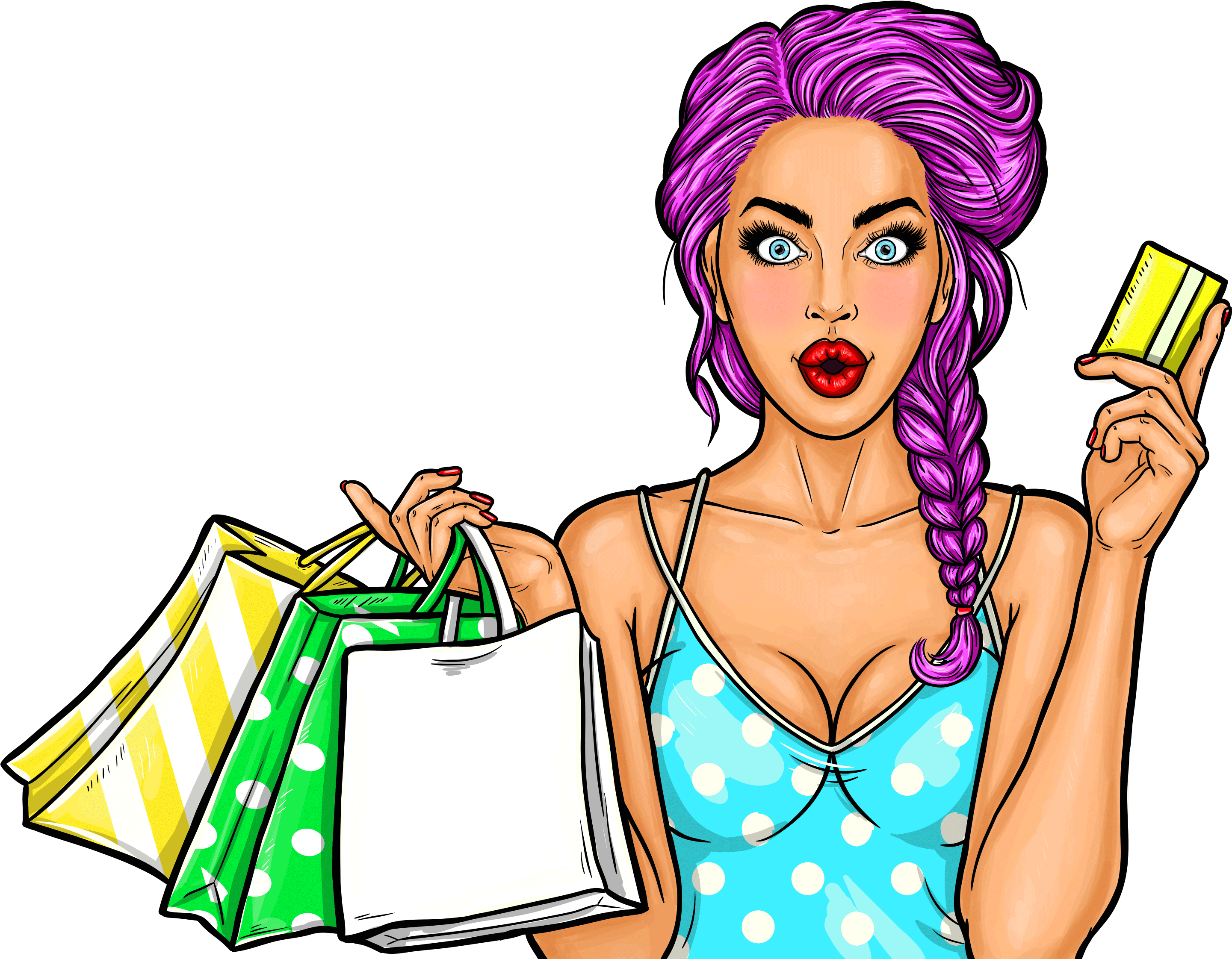 Download - Sexy Pop Art Female Clipart (3000x3000), Png Download