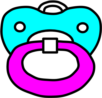 Pacifier, Binky, Bright Blue, Violet Clipart (816x1056), Png Download