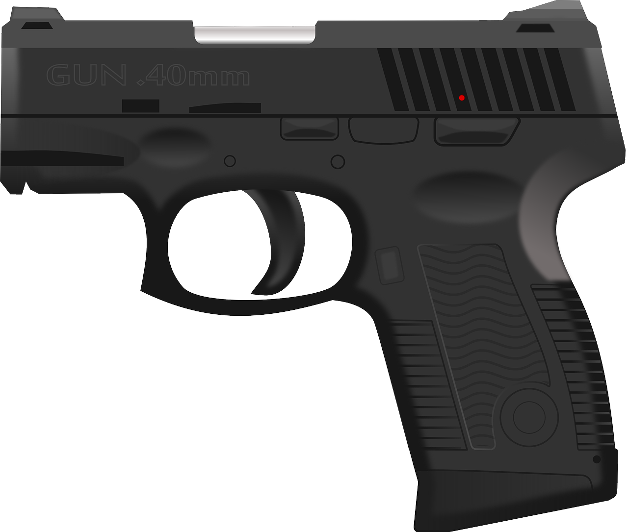 Vector Firearm Handgun Clip Art Transprent Png Free - Cartoon Gun Png Transparent Png (1280x1085), Png Download