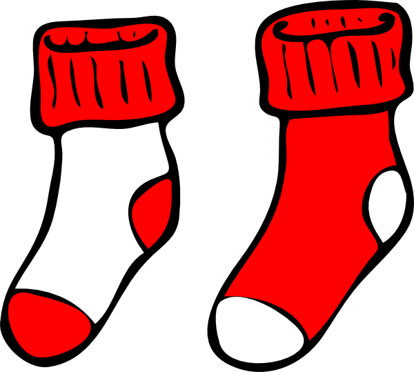 Red Socks Clipart - Socks Clipart Png Transparent Png (600x539), Png Download