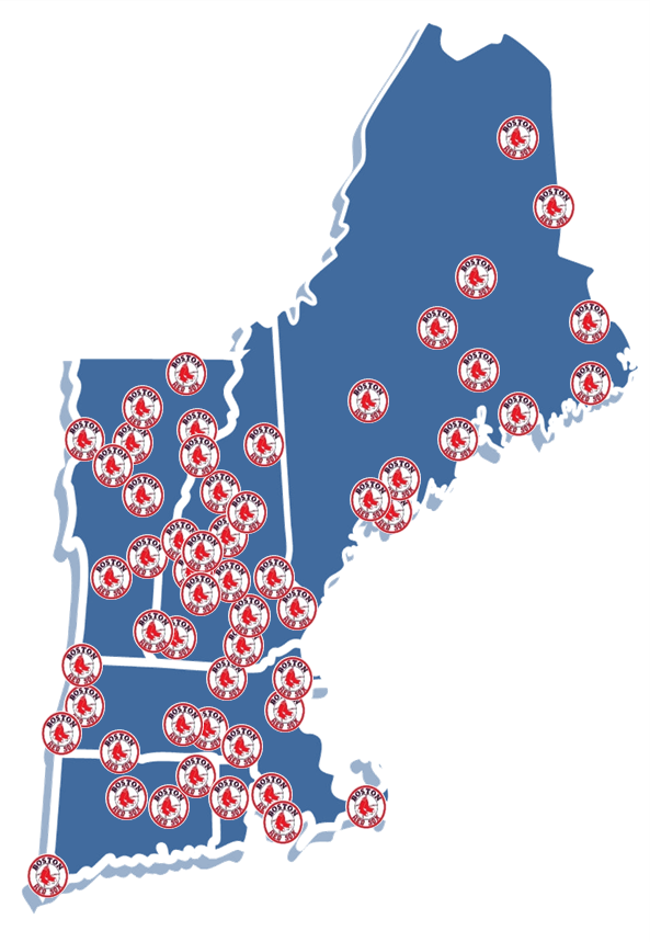Red Sox Nation Map Clipart (593x859), Png Download