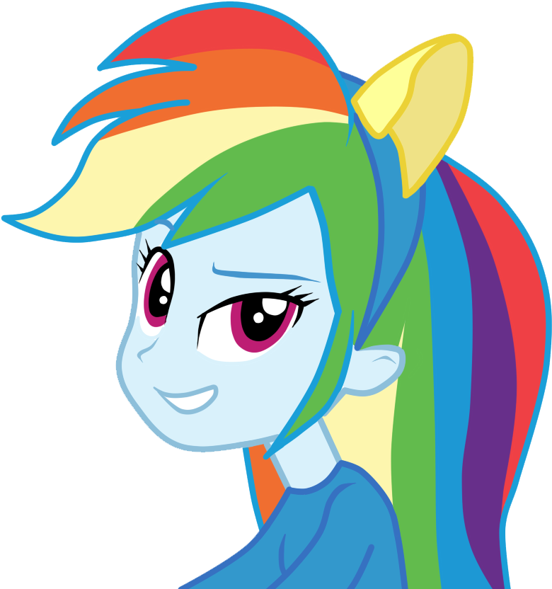 Image - Pony Equestria Girls Mlp Rainbow Dash Clipart (834x859), Png Download