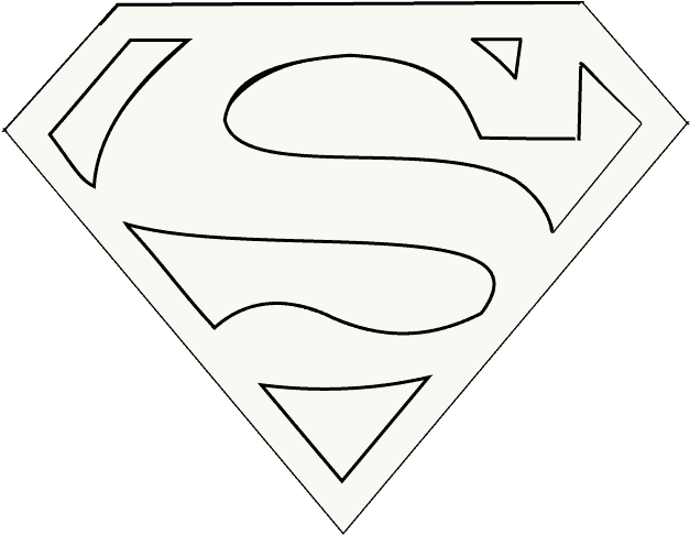 How To Draw Superman Logo Easy Step By Drawing Guides - Drawing Superman Logo Clipart (678x600), Png Download