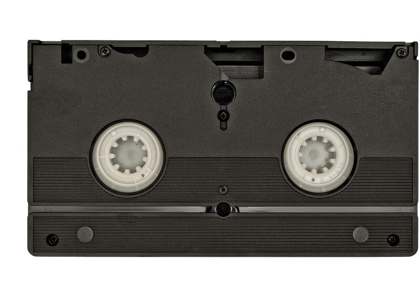 Peel N Stick Poster Of White Vhs Back Tape Old Background - Vhs Tape Png Clipart (960x643), Png Download