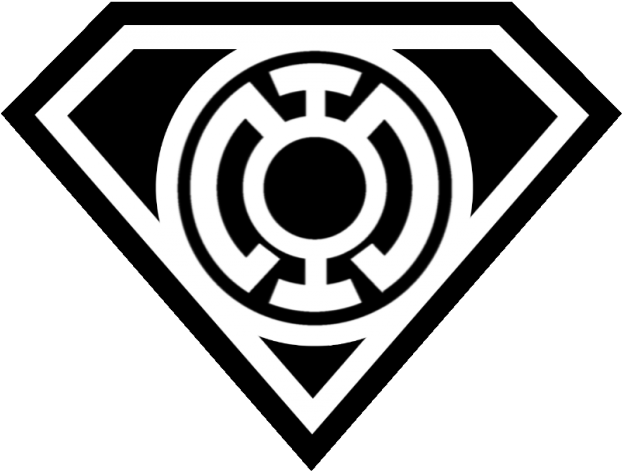 Superman Symbol Outline - Superman Blue Lantern Logo Clipart (640x480), Png Download