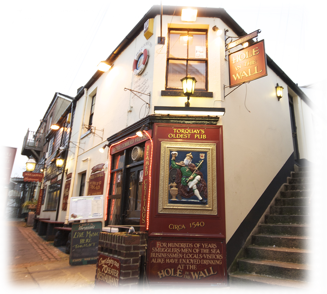 Hole In The Wall Pub Torquay Devon Torquay's Oldest Clipart (1078x971), Png Download