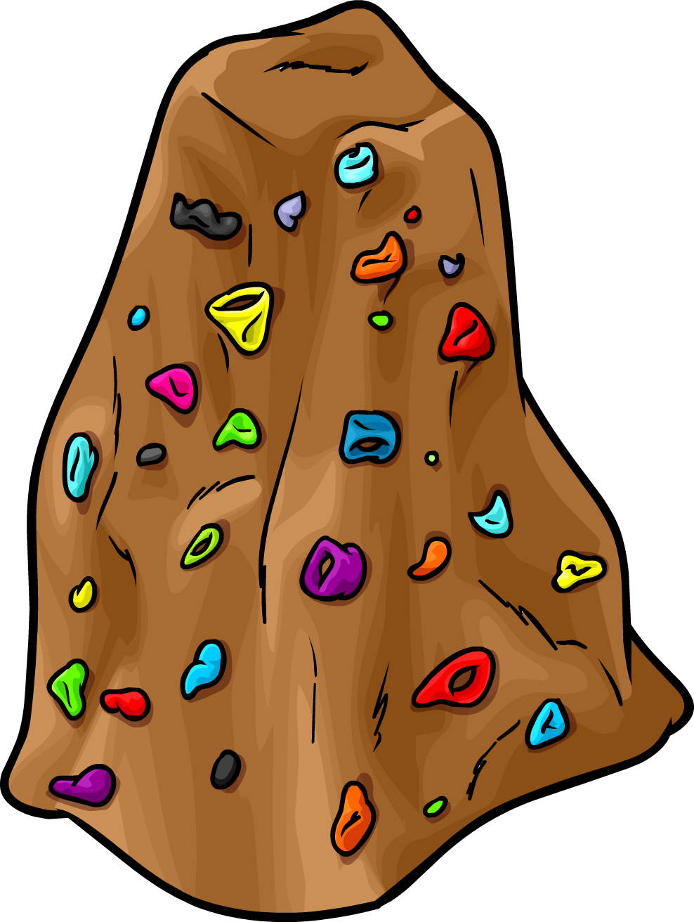 Hole Clipart Wall - Rock Climbing Wall Clipart - Png Download (988x1312), Png Download