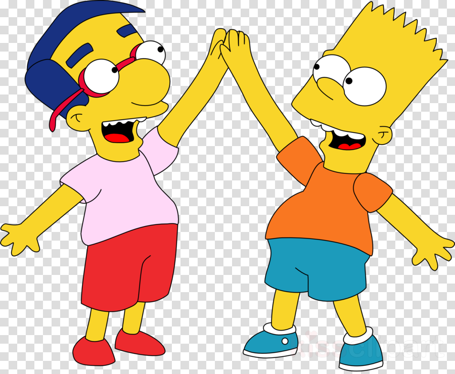 Bart Simpson And Milhouse Clipart Milhouse Van Houten - Bart Simpson And Milhouse - Png Download (900x740), Png Download