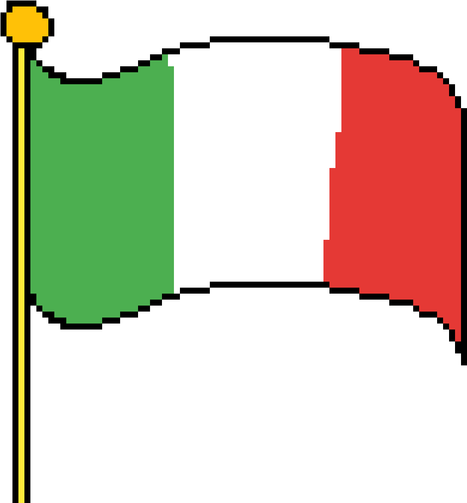Italian Flag - Mario Flag Clipart (1200x1200), Png Download