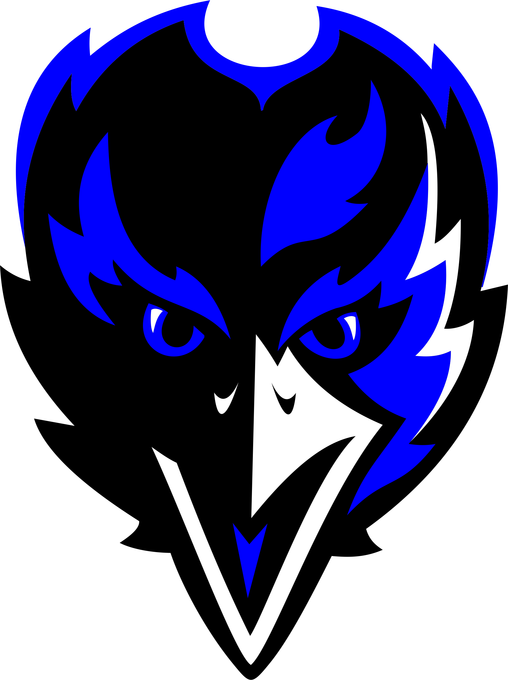 Anthony Middle School - Baltimore Ravens Bird Face Clipart (1766x2360), Png Download