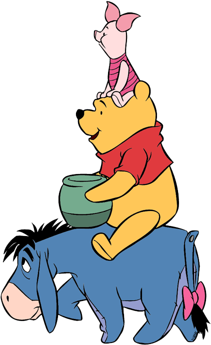 Eeyore Clip Art - Winnie The Pooh Piglet And Eeyore - Png Download (442x699), Png Download