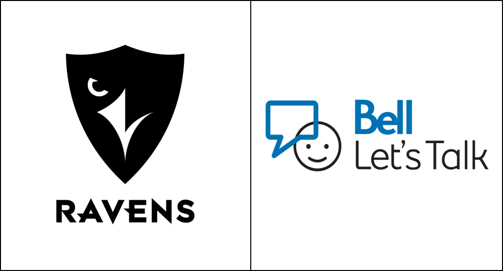Blt-ravens - Bell Lets Talk Clipart (1015x548), Png Download