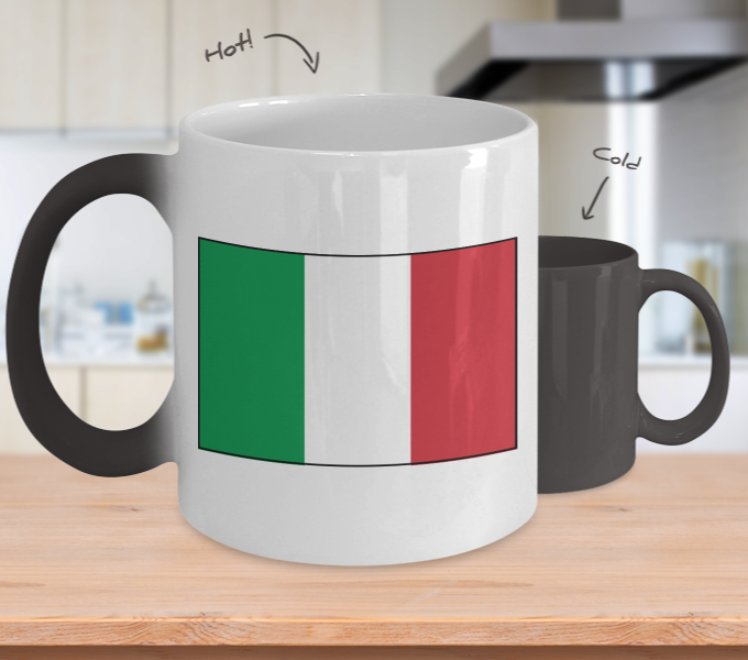 Italian Flag Color Changing Mug - Taza Magica Para Mama Clipart (680x600), Png Download